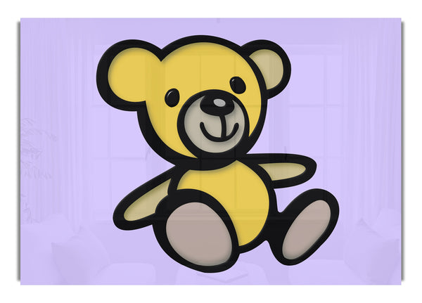 Teddy Bear Cartoon Lilac
