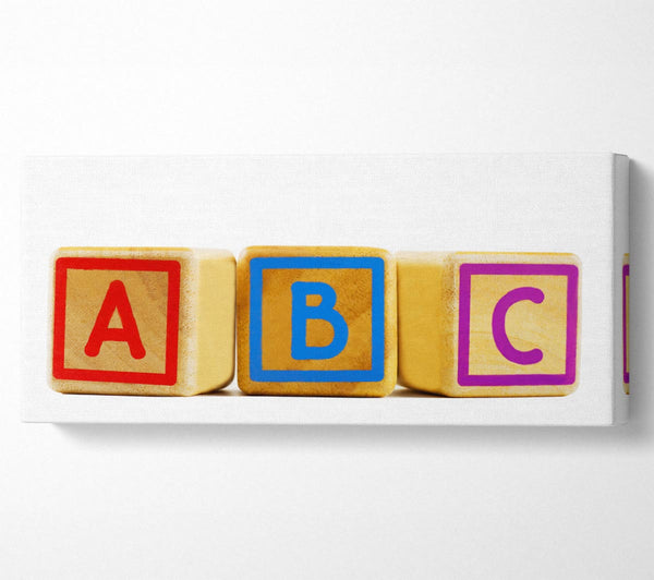 Drei Alphabet-Blöcke weiß