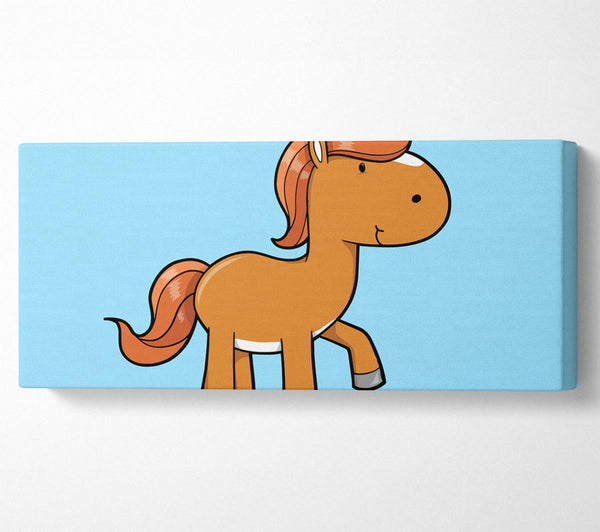 Gehendes Pony Pferd Baby Blau