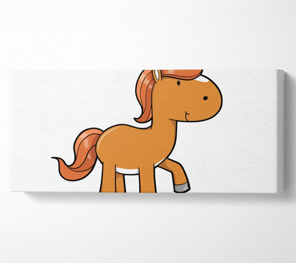 Gehendes Pony Pferd weiß