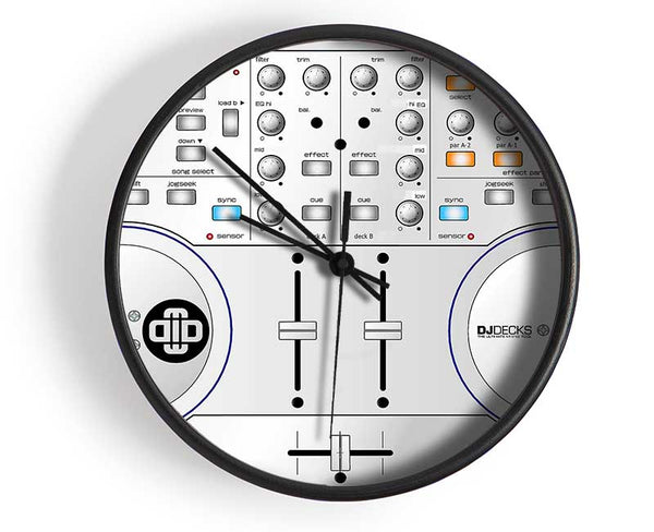Dj Decks White Clock - Wallart-Direct UK