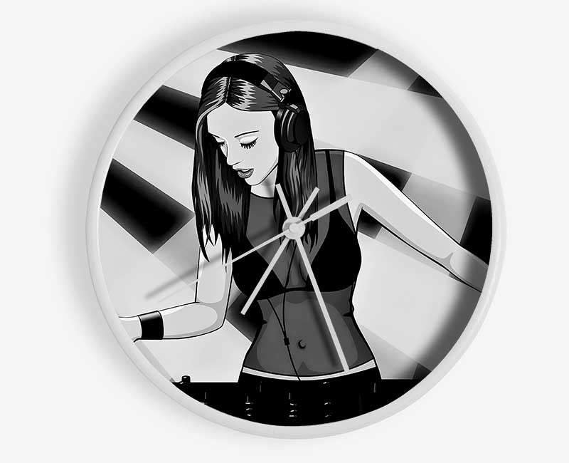 Dj Woman Clock - Wallart-Direct UK