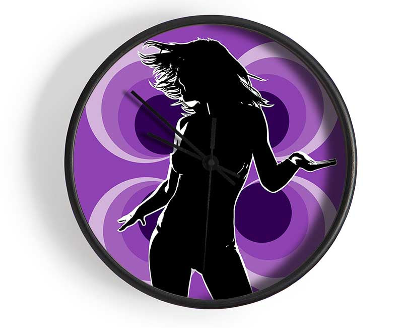 Purple Disco Diva Clock - Wallart-Direct UK