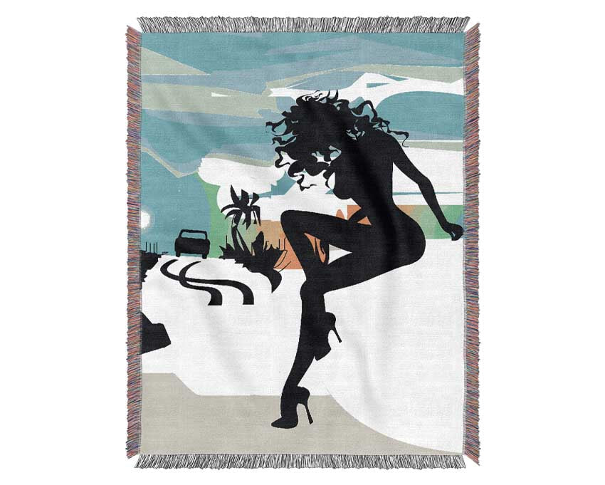 Woman Of The Night Woven Blanket