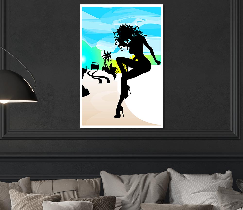 Woman Of The Night Print Poster Wall Art