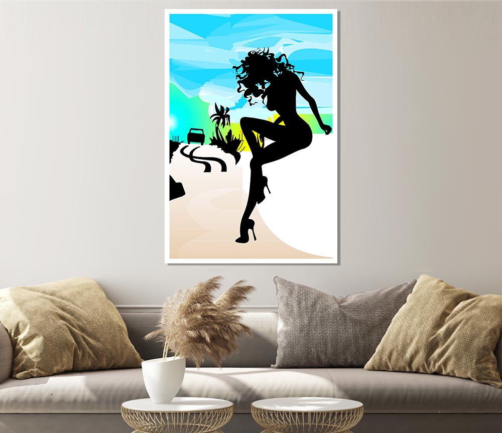 Woman Of The Night Print Poster Wall Art