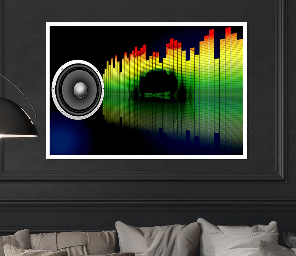 Equalizer Mouth Print Poster Wall Art