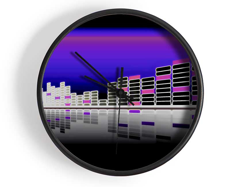 Graphic Equalizer Reflection Clock - Wallart-Direct UK