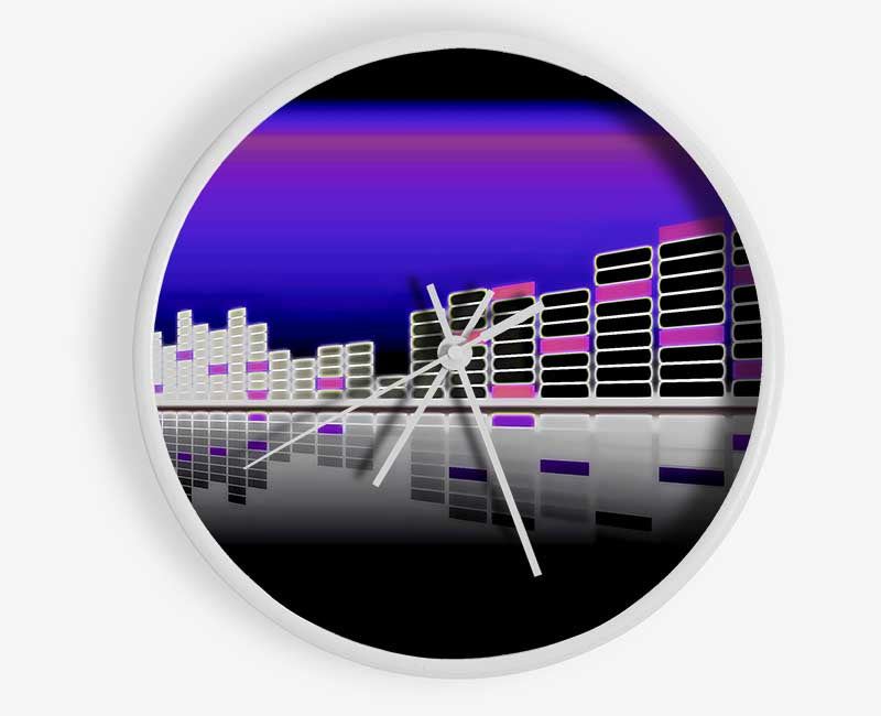 Graphic Equalizer Reflection Clock - Wallart-Direct UK