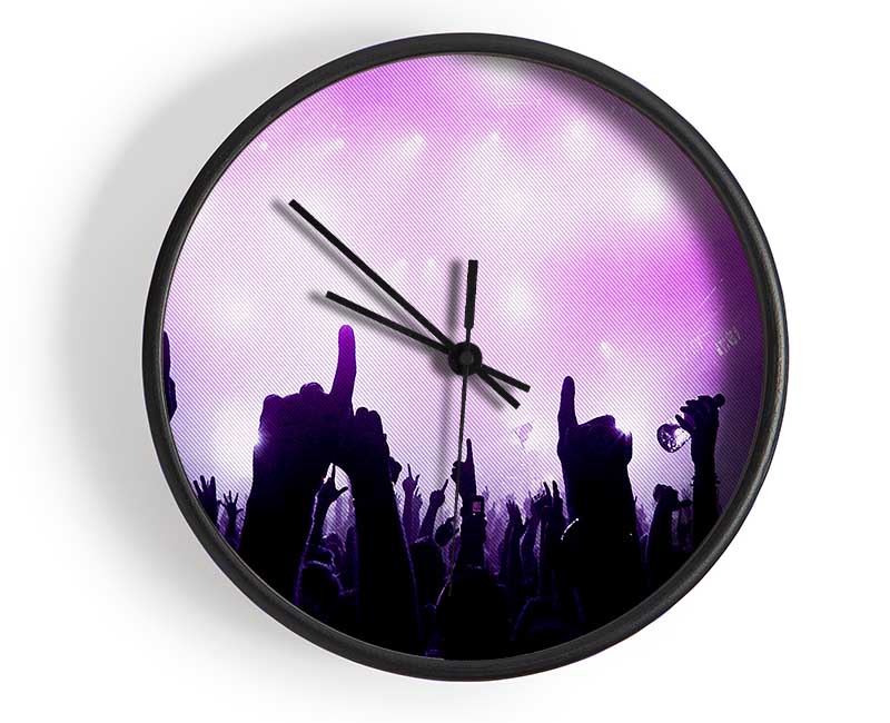 Purple Rave Clock - Wallart-Direct UK