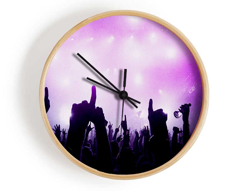 Purple Rave Clock - Wallart-Direct UK