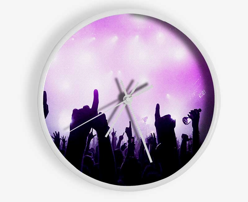 Purple Rave Clock - Wallart-Direct UK