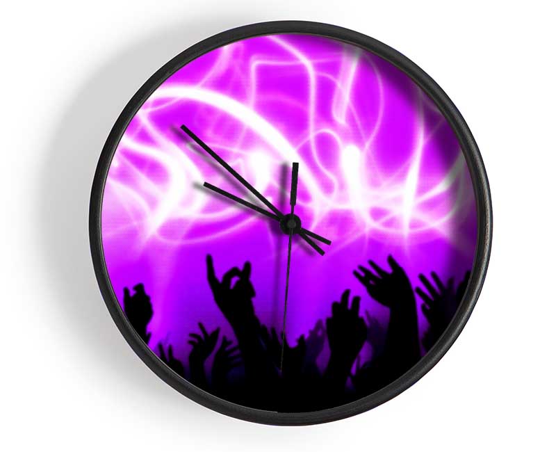 Rave Lights Pink Clock - Wallart-Direct UK