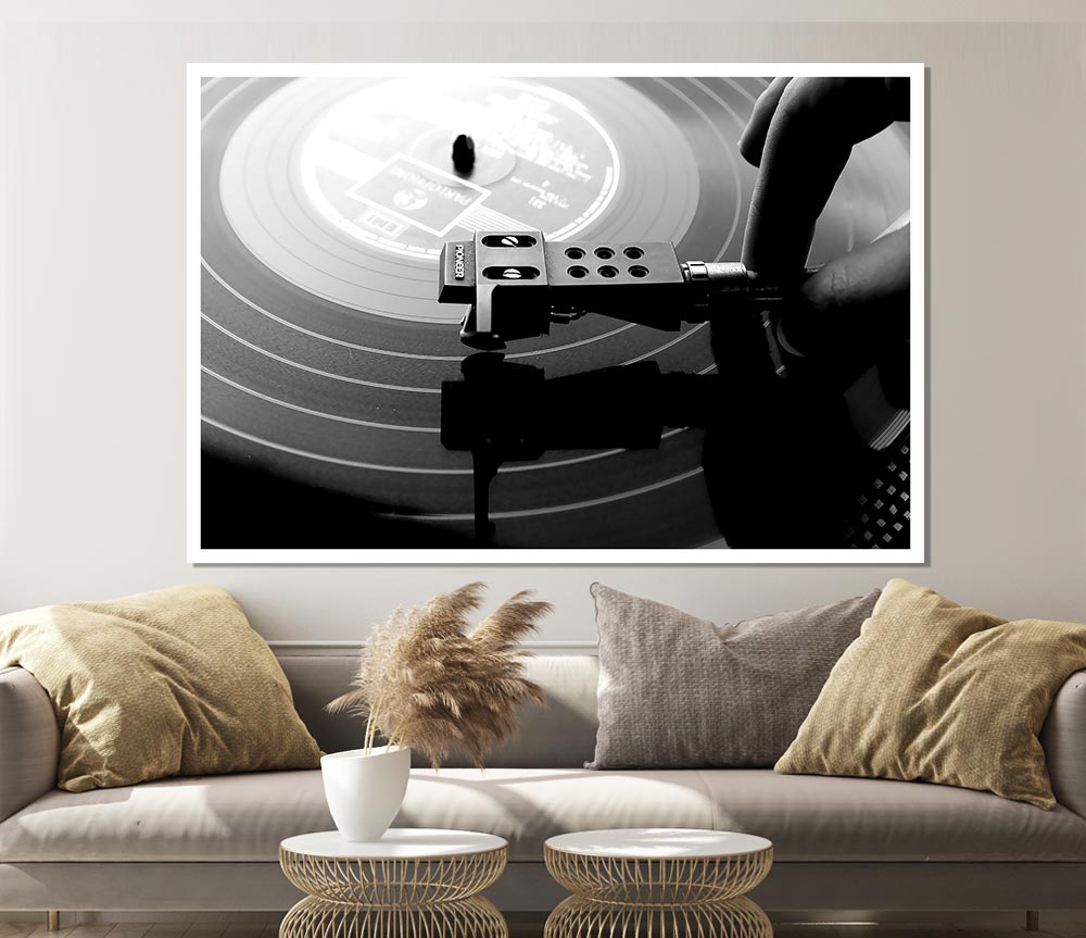 Dj Put Another Record On Print Poster Wall Art