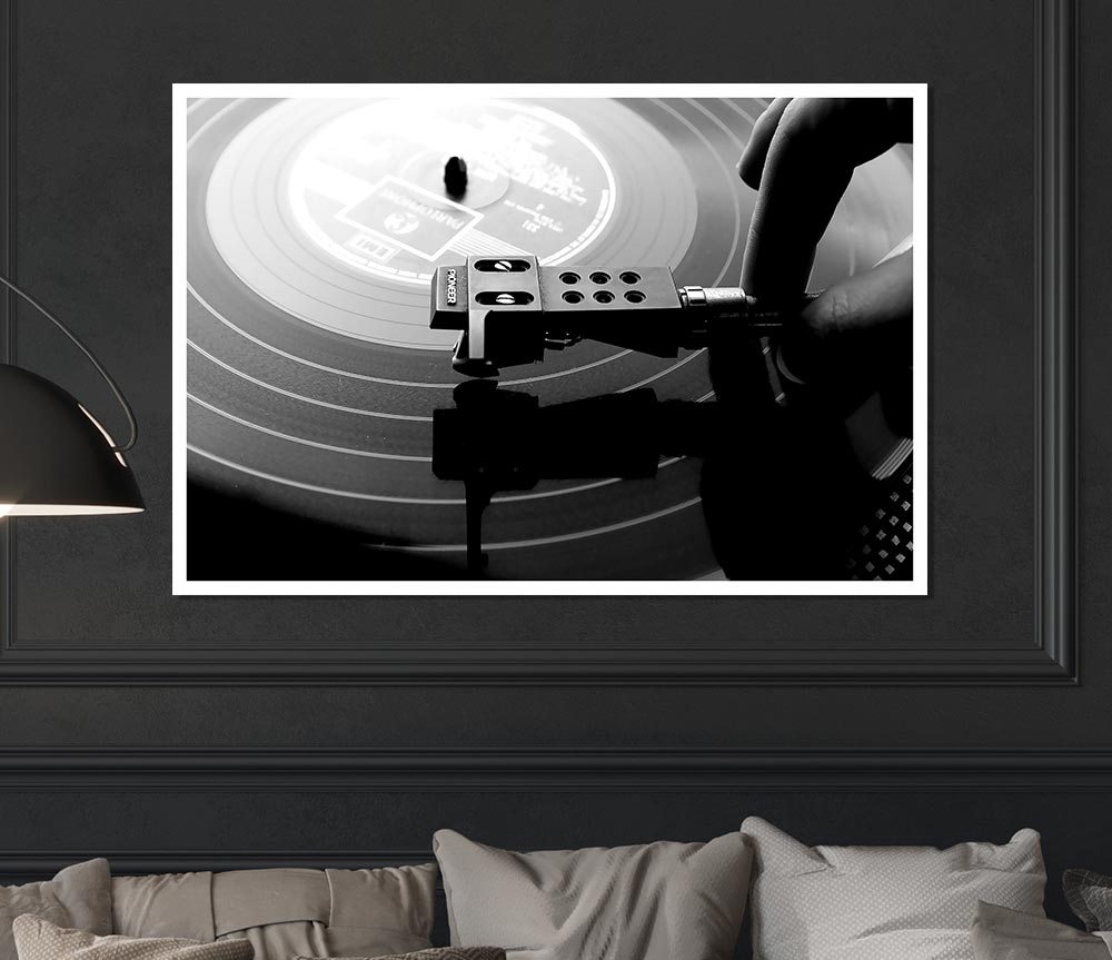 Dj Put Another Record On Print Poster Wall Art