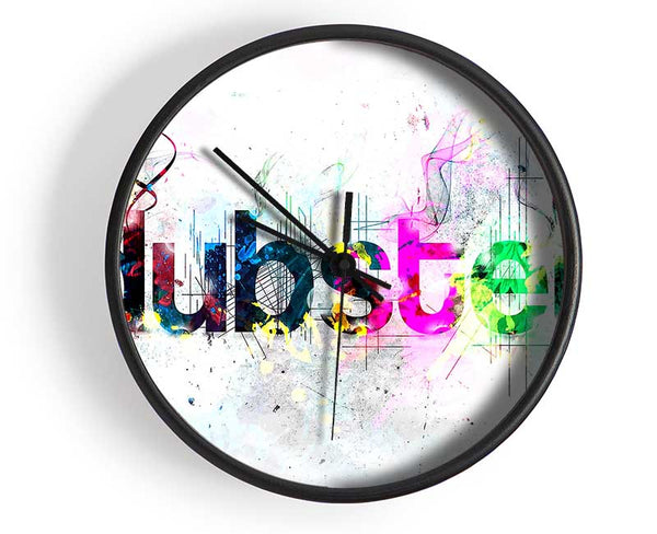 Dubstep Coloured Clock - Wallart-Direct UK