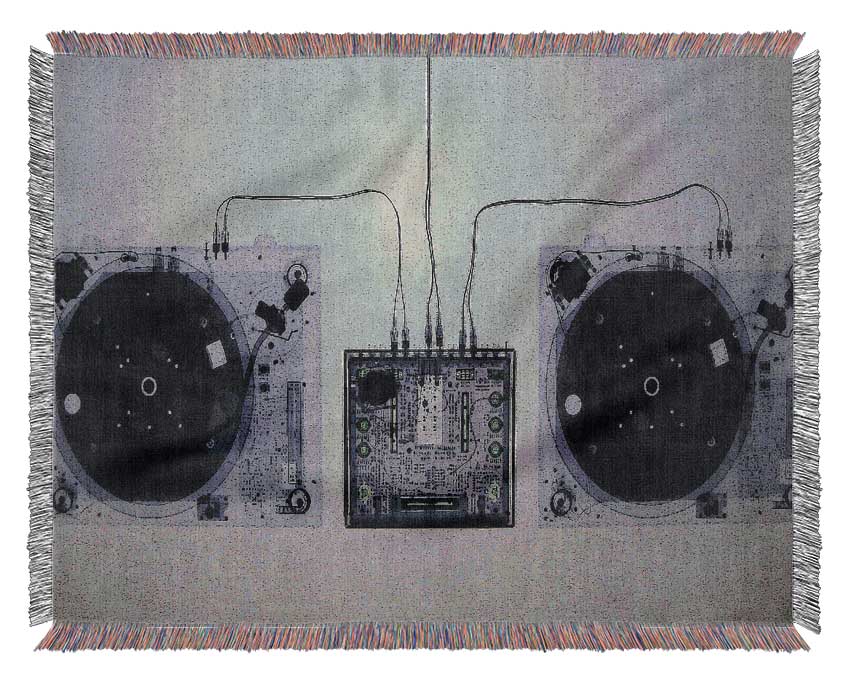 Translucent Dj Console Mixer Woven Blanket