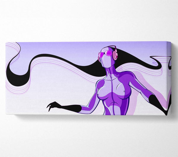 Abstrakter lila Alien