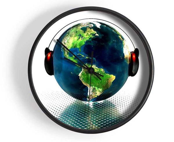 Earth In Music Clock - Wallart-Direct UK