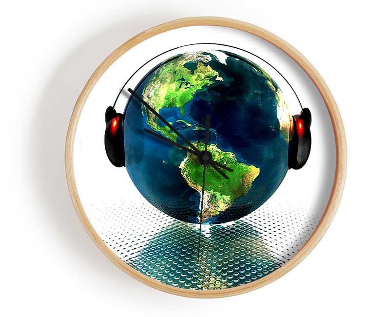 Earth In Music Clock - Wallart-Direct UK