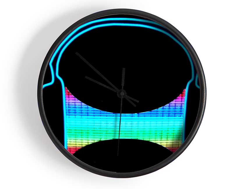 Headphone Funk Black Clock - Wallart-Direct UK
