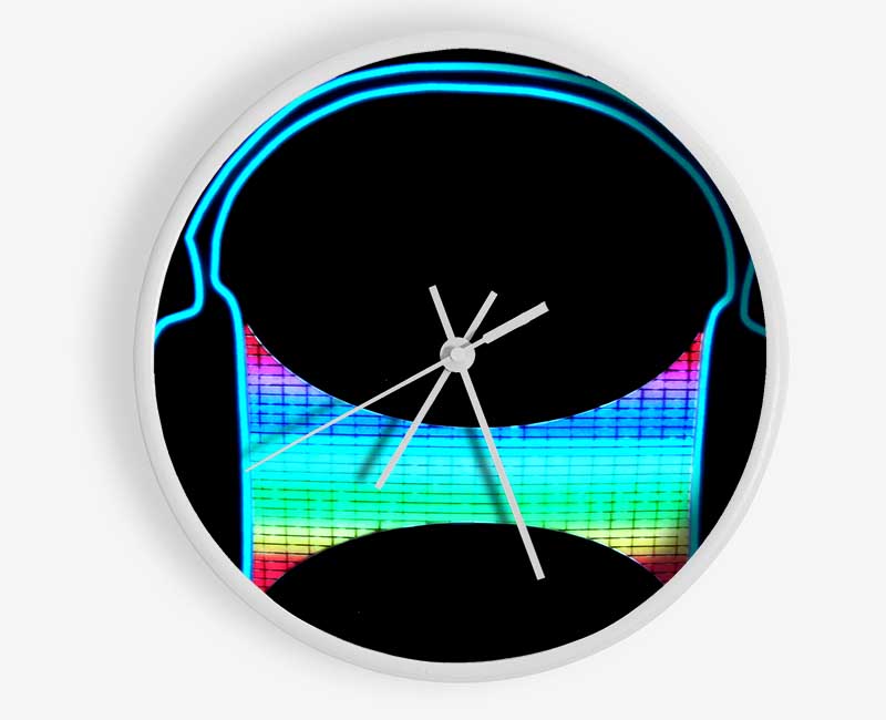 Headphone Funk Black Clock - Wallart-Direct UK