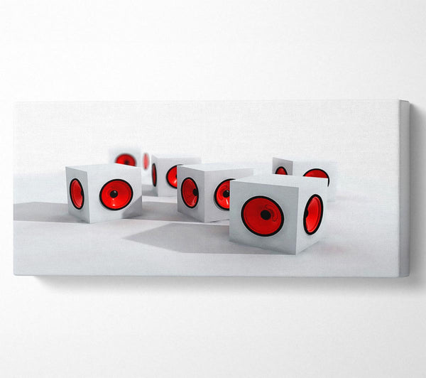 Red Speaker Cubes