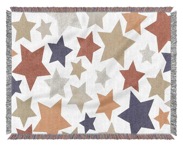 Colourful Stars Woven Blanket