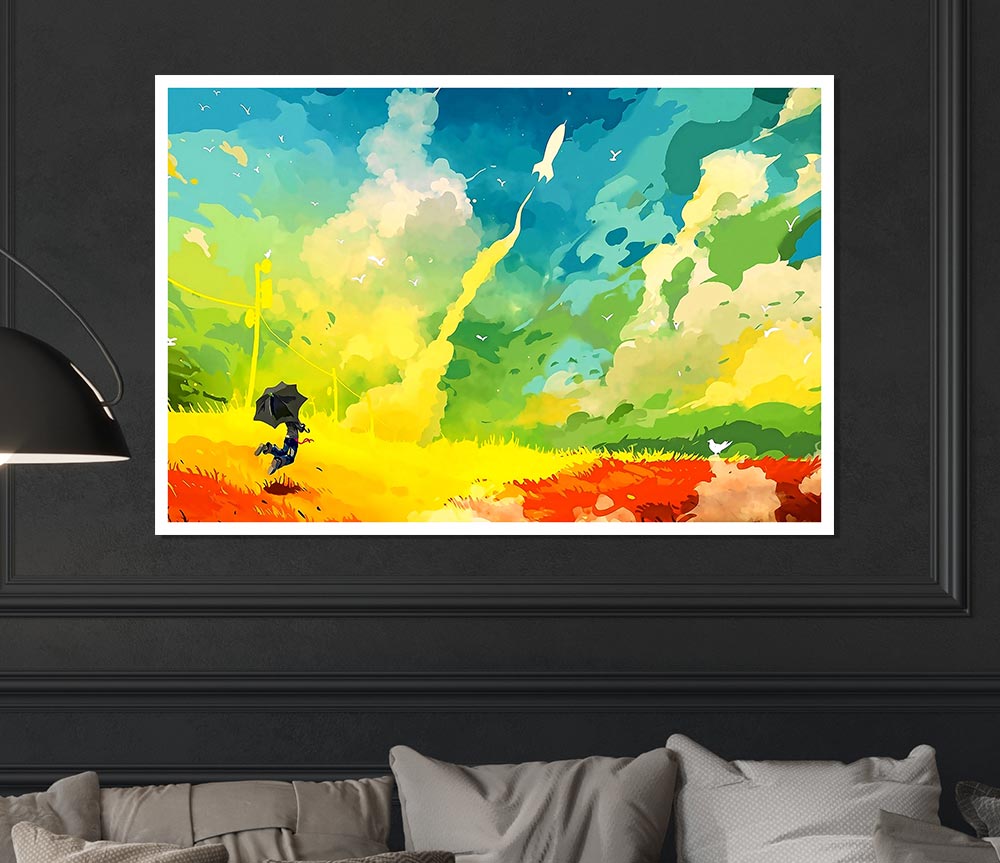 Clouds Multicolour Print Poster Wall Art