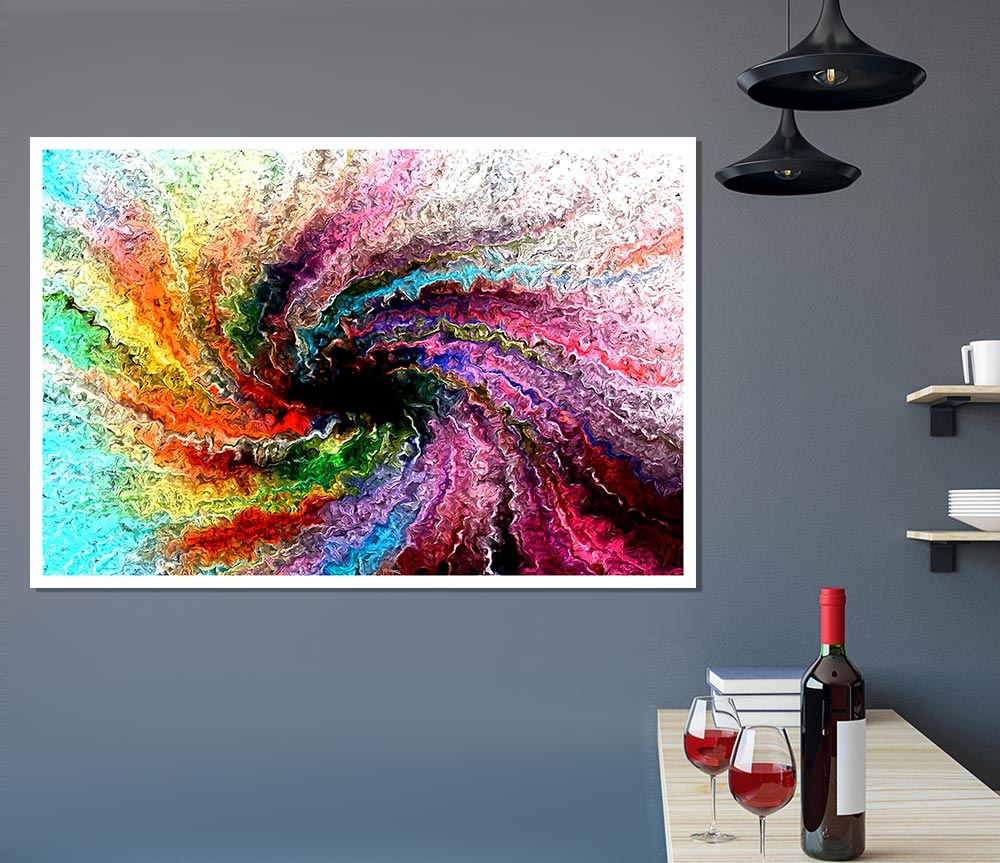 Colourful Twister Print Poster Wall Art