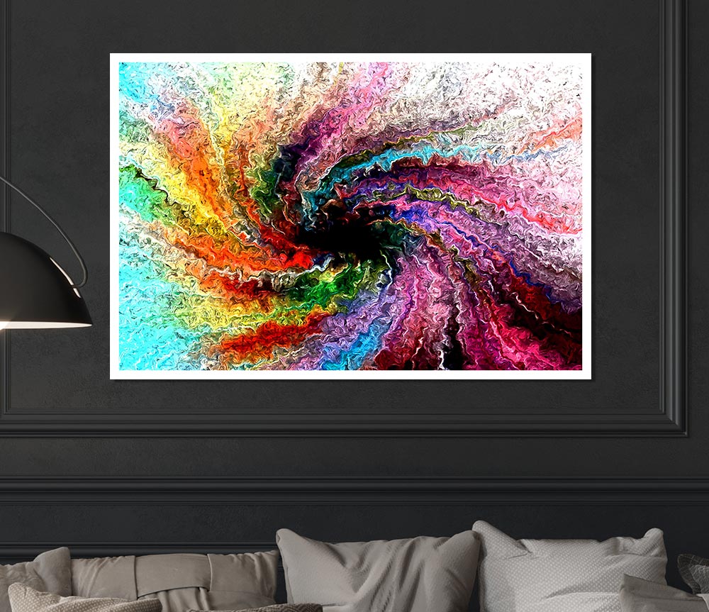 Colourful Twister Print Poster Wall Art