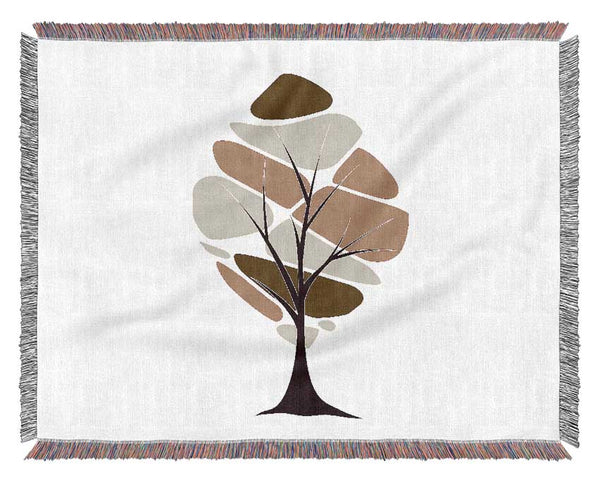 Surreal Brown Tree Woven Blanket