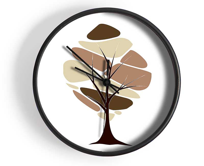Surreal Brown Tree Clock - Wallart-Direct UK
