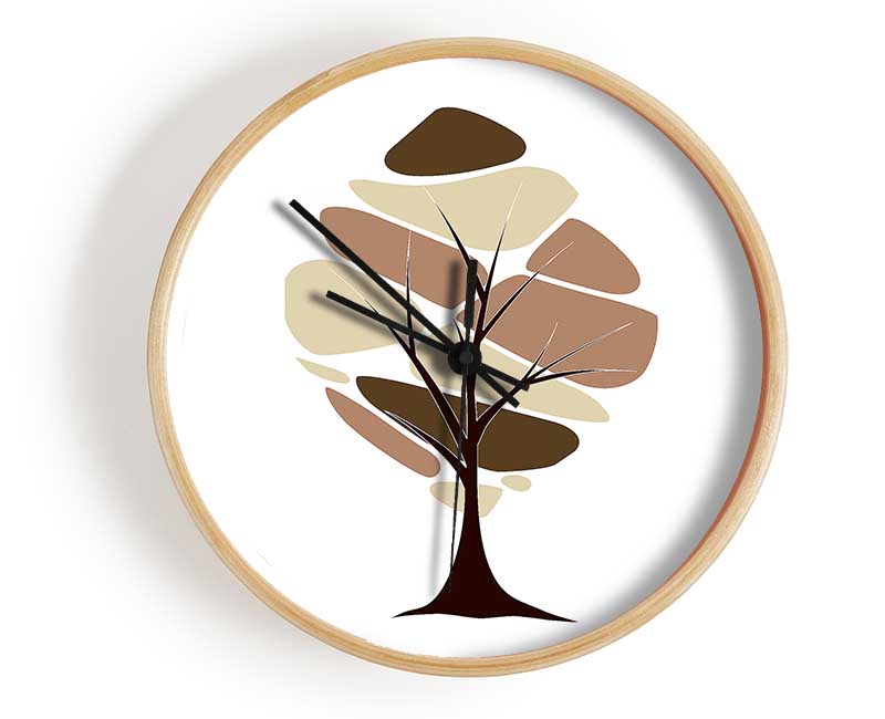 Surreal Brown Tree Clock - Wallart-Direct UK
