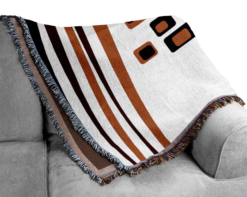Squares And Stripes Woven Blanket