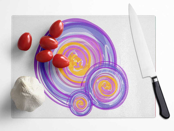 Trio Of Swirls Glass Chopping Board