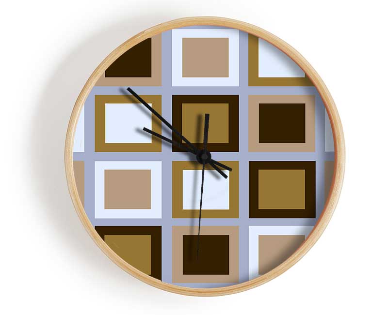 Squared In Square Clock - Wallart-Direct UK