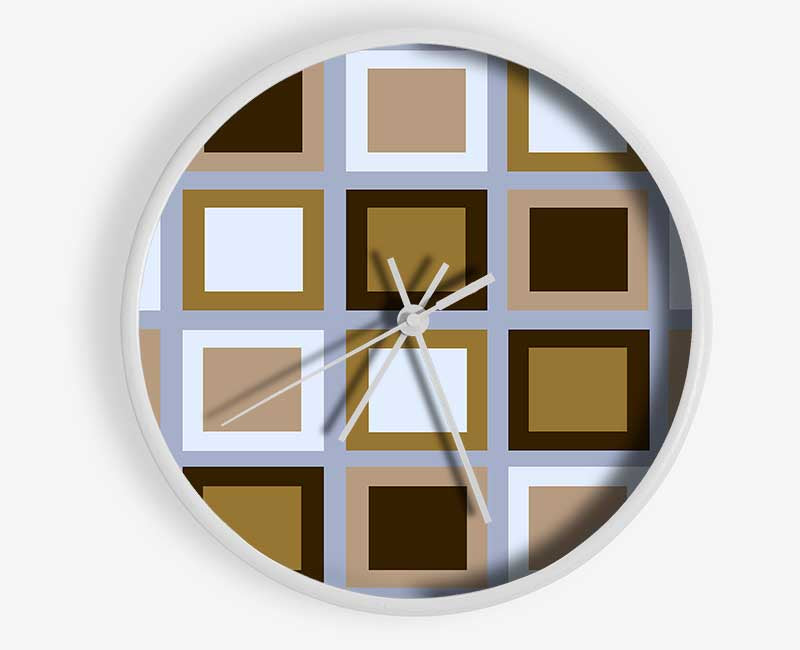 Squared In Square Clock - Wallart-Direct UK
