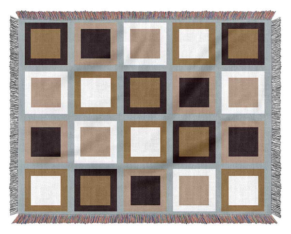 Squared In Square Woven Blanket