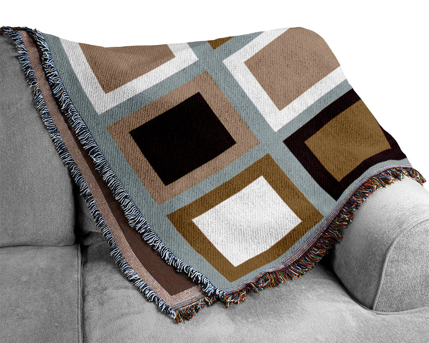 Squared In Square Woven Blanket