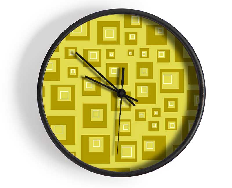 Squareness Of Green Clock - Wallart-Direct UK