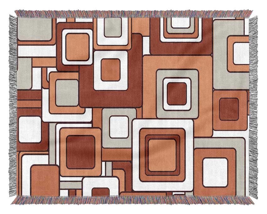 The Square Root Orange Woven Blanket