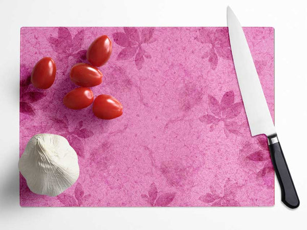 Pink Delicate Glass Chopping Board