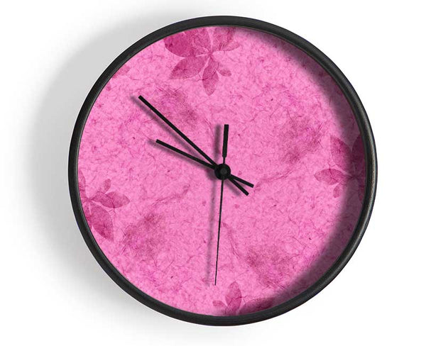 Pink Delicate Clock - Wallart-Direct UK