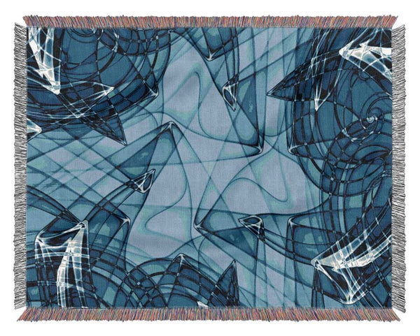 Blue Glass Woven Blanket