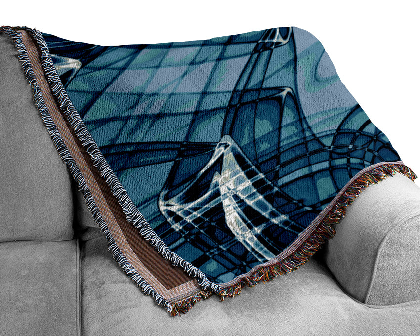 Blue Glass Woven Blanket
