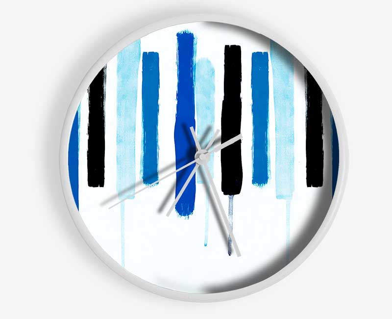 Piano Key Blues Clock - Wallart-Direct UK