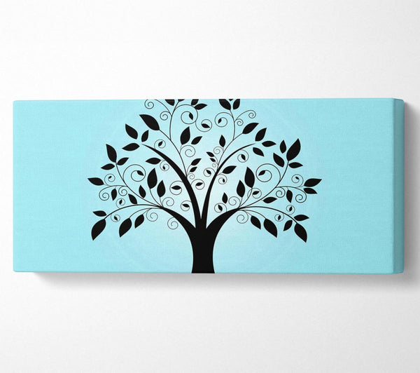 Surrealer blauer Baum
