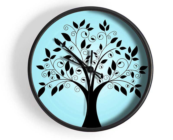 Surreal Blue Tree Clock - Wallart-Direct UK