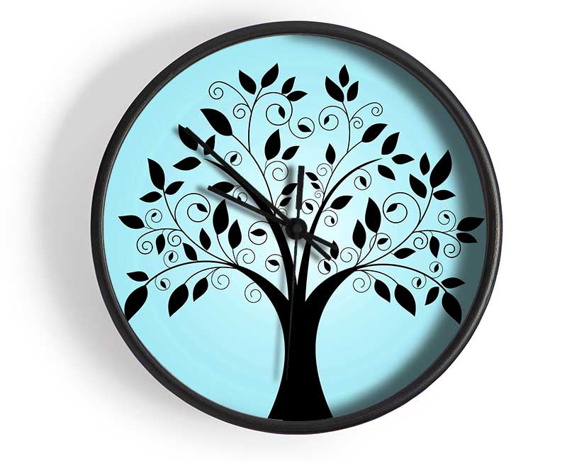 Surreal Blue Tree Clock - Wallart-Direct UK
